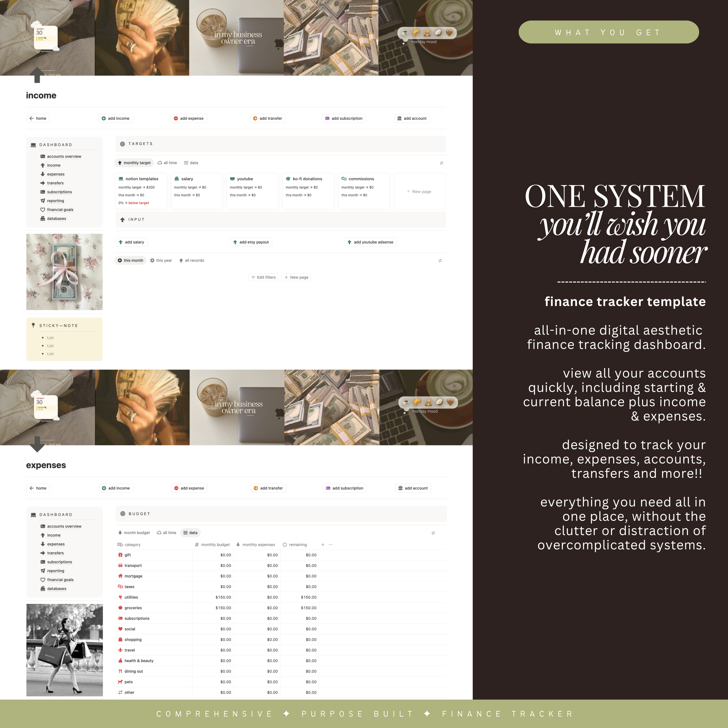 finance & budget planner | notion template