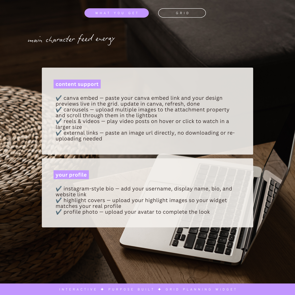 grid. by jd | instagram grid planner widget for notion