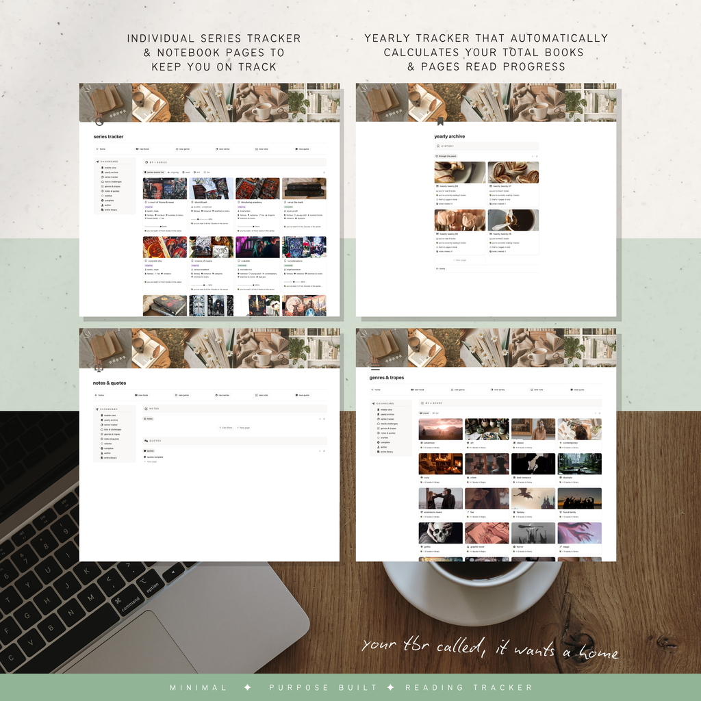 book & reading tracker | notion template