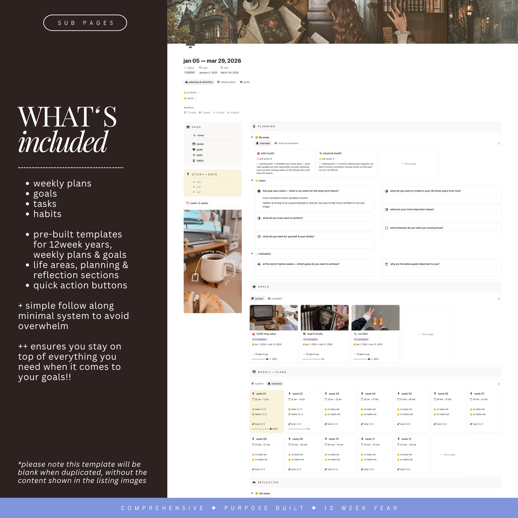 12 week year | notion template
