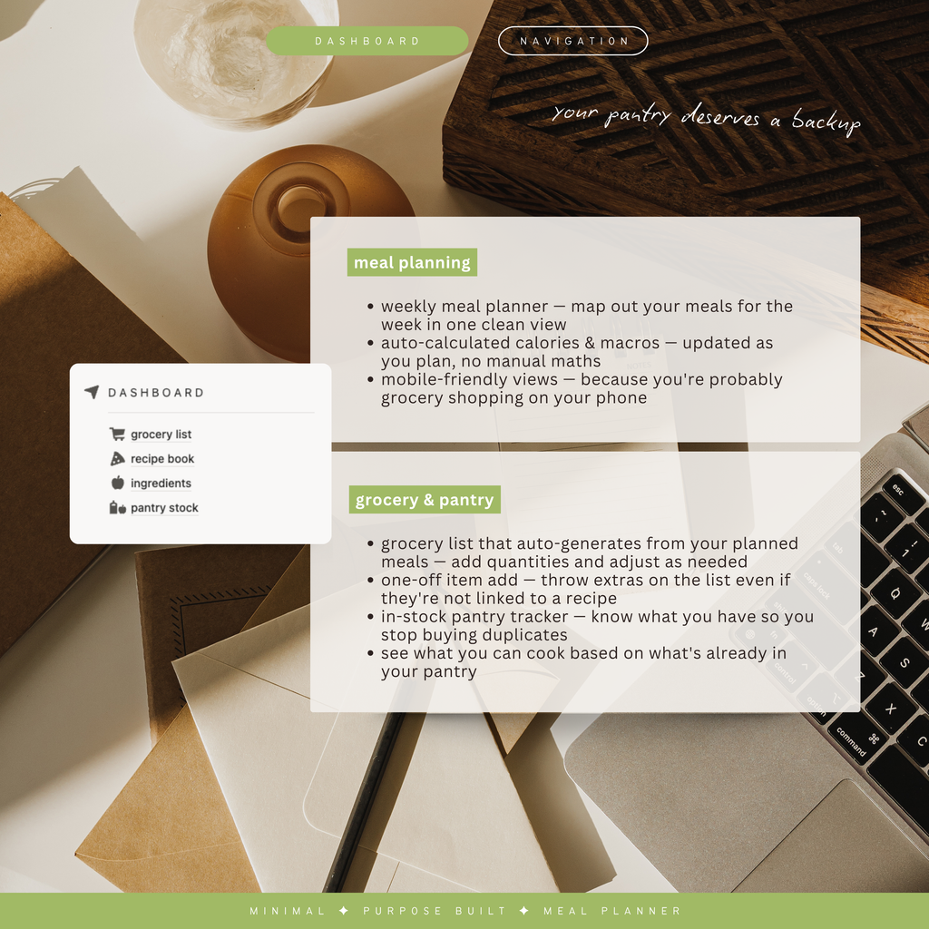 recipe & meal planner | notion template