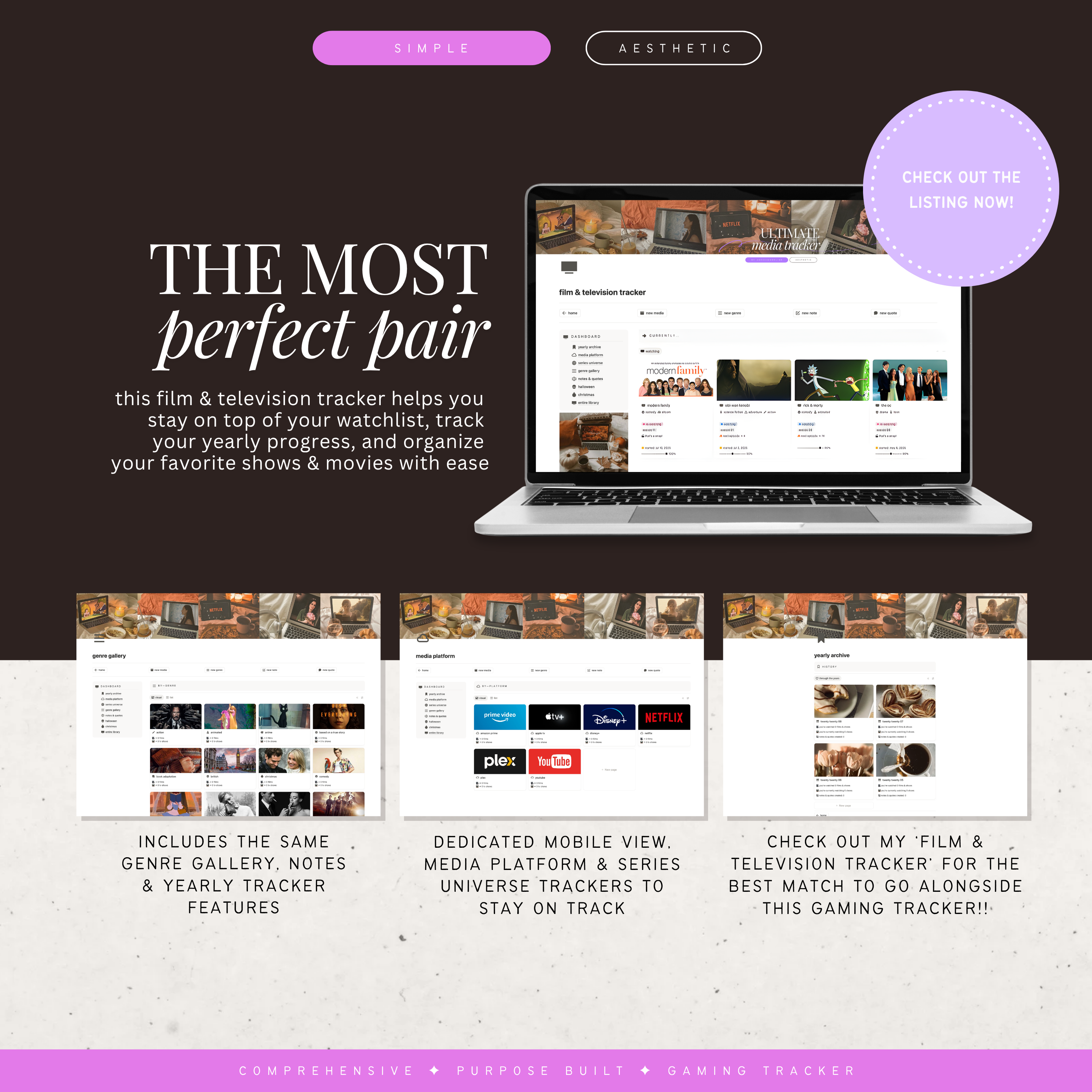 video game & play tracker | notion template