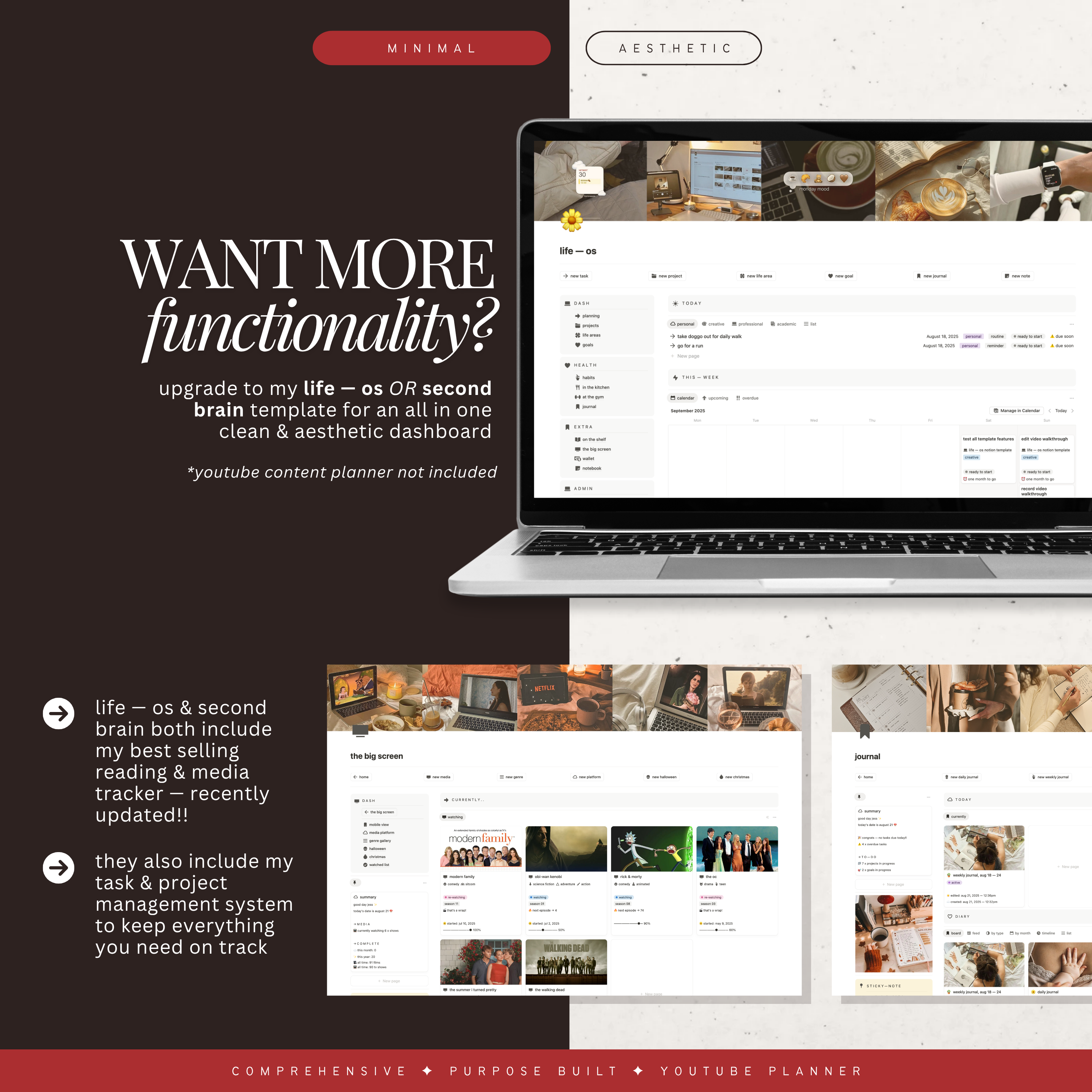 youtube content planner | notion template