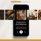 book & reading tracker | notion template [gold witchy theme]