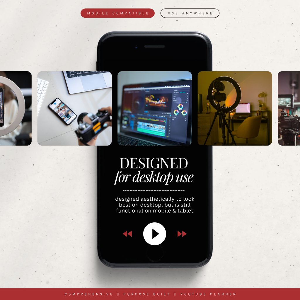 youtube content planner | notion template