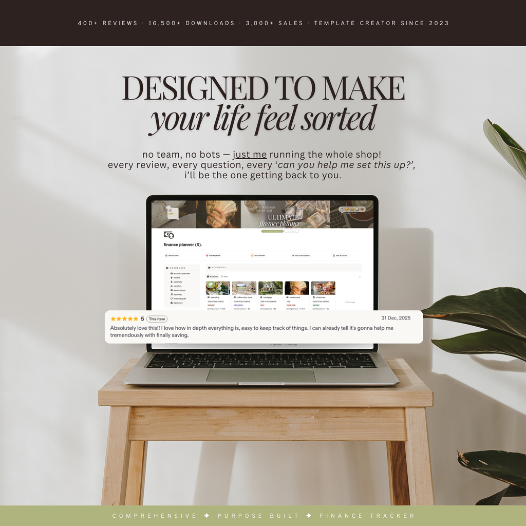finance & budget planner | notion template