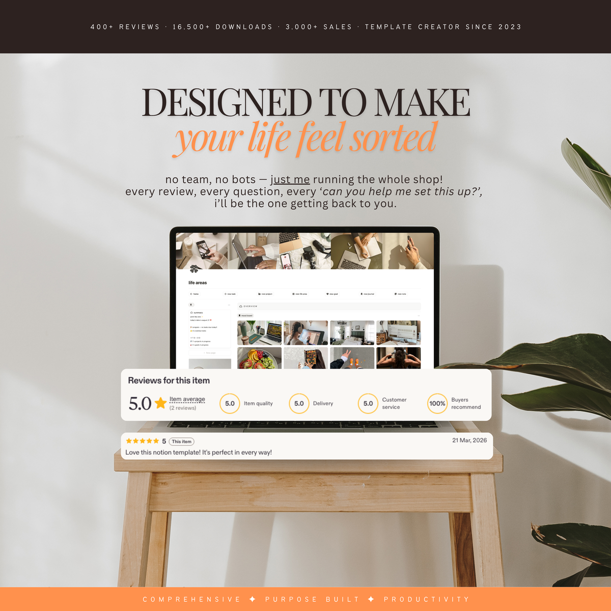 life os planner | notion template