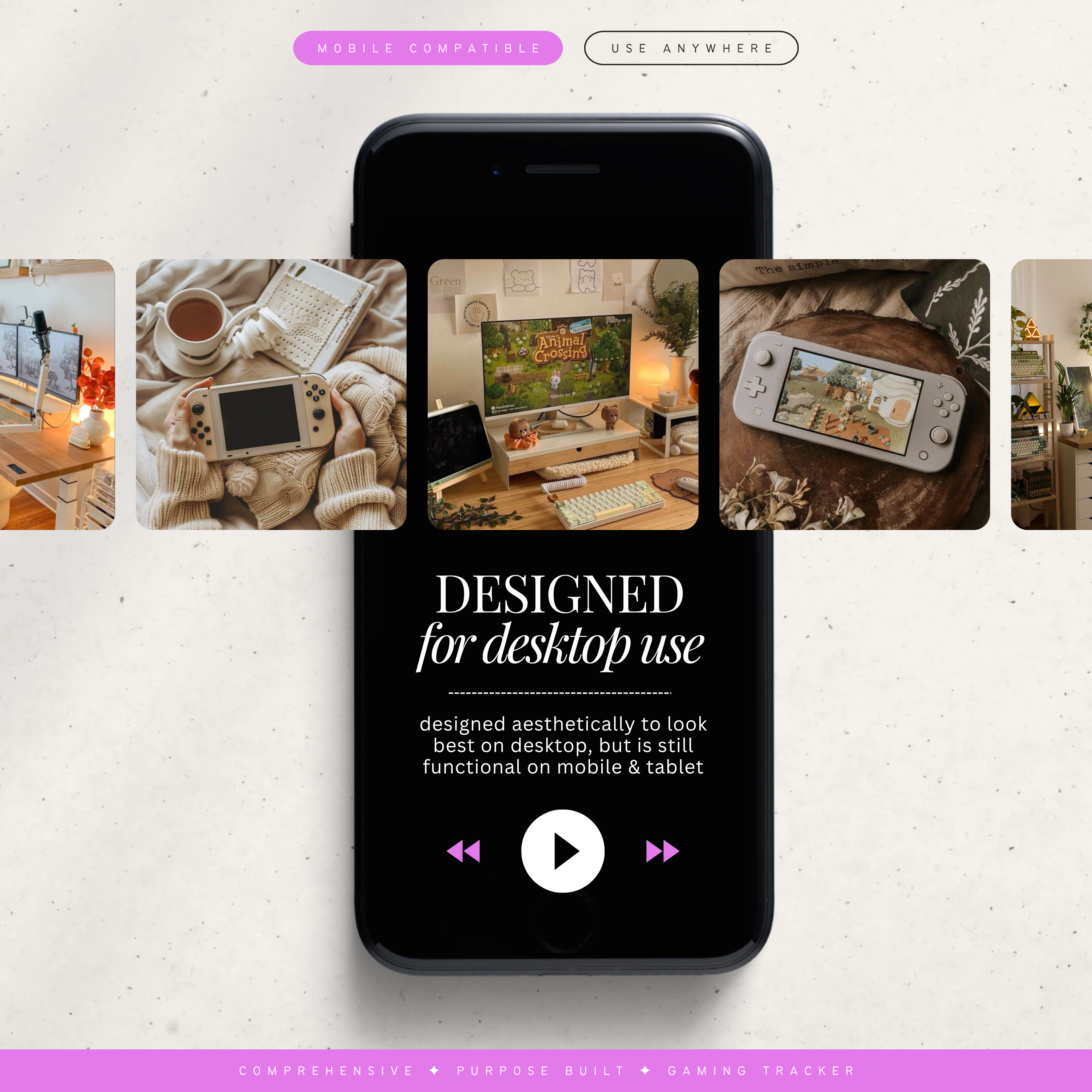 video game & play tracker | notion template