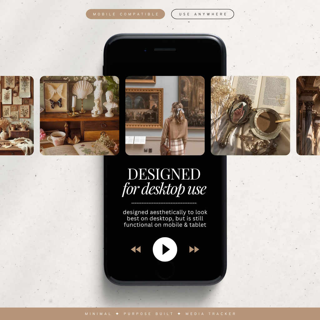 film & television media tracker | notion template [academia theme]