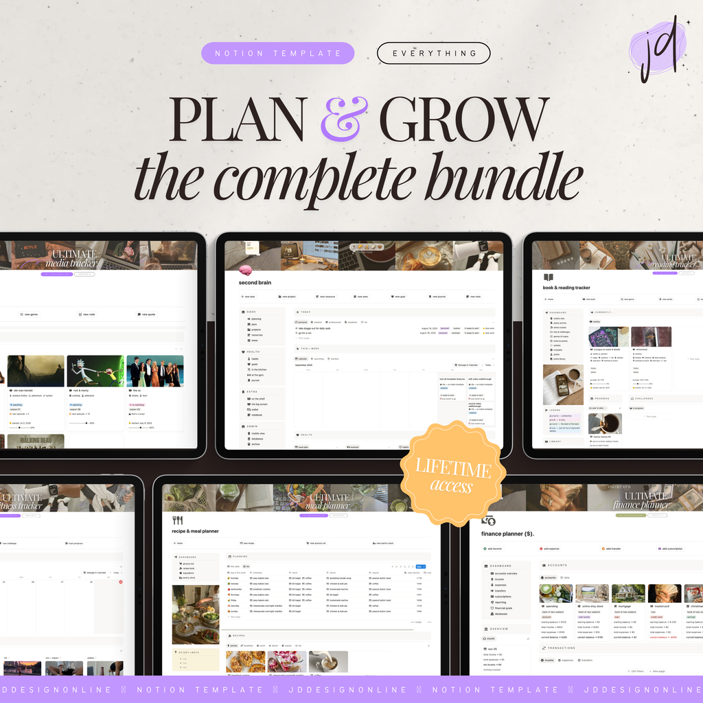 the complete bundle | notion template bundle