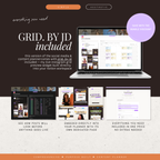social media & content planner + instagram grid preview | notion template